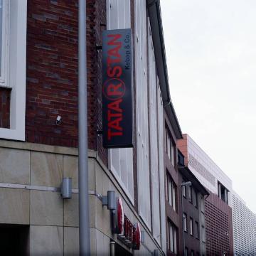 Geschäftswerbung in Münster: Imbiss "Tatarstan", Mauritzstraße