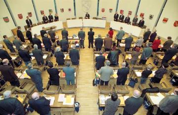 Das Westfalenparlament während der Landschaftsversammlung am 16.12.2004 im Plenarsaal des Landeshauses, Freiherr vom Stein-Platz