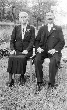 Verwandtschaft Franz Dempewolff: Silberhochzeit August Ehling und Ehefrau Emma (geb. Weber), Schwester von Gattin Johanna Maria Dempewolff - Netphen 1941
