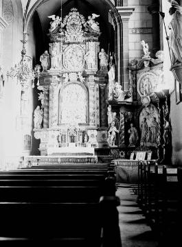 Barocker Altar im Zisterzienserinnenkloster Maria Himmelpforten, ca. 1913, später zerstört im Zuge der Möhnebombardierung 1943.