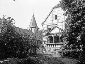 Das Pfarrhaus in Borgeln (erbaut 1804), Ansicht ca. 1913.