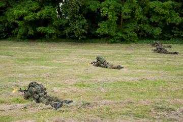 Militärübung der britischen Armee: Gefechtstraining im Gelände - Princess Royal-Kaserne, Gütersloh