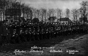 Erster Weltkrieg, 1914: Rekruten-Abteilung in Gütersloh