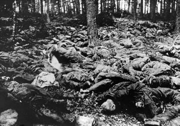 Infanterie im Ersten Weltkrieg, Galizien/Russland: Russische Gefallene bei Skrobowa (später Polen), 1917
