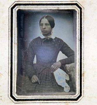 Wilhelmine Charlotte Windmöller, geb. Windmöller, (1828-1905) aus Lengerich, Daguerreotypie