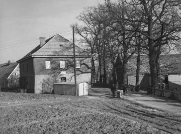 Dorfeingang von Gimbte, Feb. 1938.