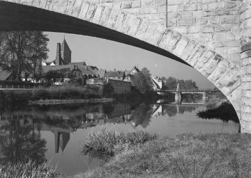Die Emsbrücke in Rheine, Okt. 1938.