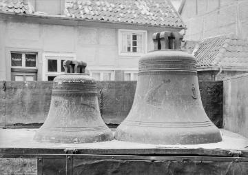 Harsewinkel 1947: Rückführung der Glocken der St. Lucia Kirche, zuvor abgeführt an die Kriegsmetallsammlung im Zweiten Weltkrieg.
