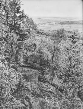 Blick von den Teutoniaklippen im Eggegebirge nach Nordosten, 1935.
