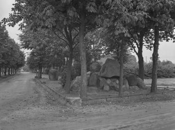 Findlinge als Denkmal in Metelen, September 1953.