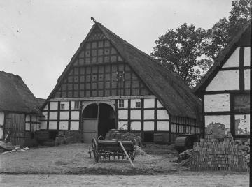 Bauernhof in Dümmerlohausen, nahe dem Dümmersee. Juni 1933.
