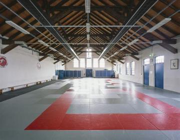 Die Flottmann-Hallen, ein Kultur- und Veranstaltungszentrum in Herne, Teil der Route der Industriekultur: Judo-Trainingsraum, der sogenannte Dojo
