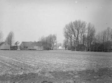 Bauernhof bei Füchtorf, April 1952.