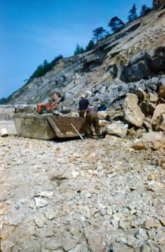 Abbauarbeiten in einem Sandsteinbruch bei Gravenhorst