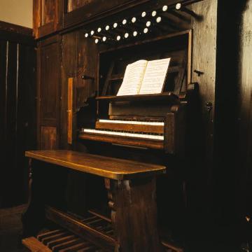 Orgel in der St. Anna-Kirche, Hörstel-Dreierwalde, 1985.