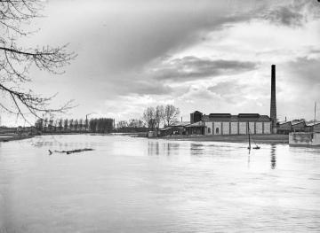 Hochwasser an der Ems bei  Greven, 23. April 1936.