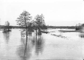 Hochwasser der Werse, Münster-St. Mauritz, Winter 1925/1926.
