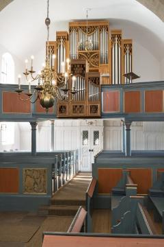 Orgelempore in der ev. Pfarrkirche Petershagen-Windheim, Romanik, 13. Jh. Juni 2016.