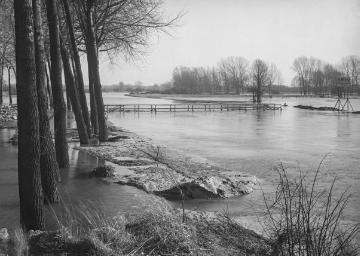 Hochwasser an der Ems bei  Westbevern, Februar 1935.