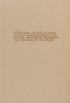 Fotoalbum "Jugendherbergen in Bayern" nach 1945 (Textseite), erstellt für Richard Schirrmann durch den Landesverband Bayern für Jugendwandern und Jugendherbergen e.V.