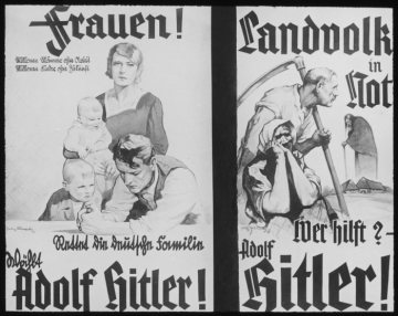 Weimarer Republik: Reichspräsidentenwahl 1932, Wahlplakate für Adolf Hitler (NSDAP)