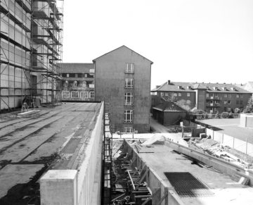 St. Josef-Krankenhaus ("St. Jupp") in Hamm-Bockum-Hövel während der Aus- und Neubauphase in den 1970er Jahren. Aufnahme undatiert.