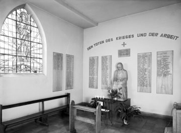 Kapelle in der Herz-Jesu-Kirche, Hamm-Bad Hamm, Ostenallee, um 1960. 