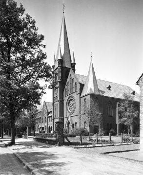 Christuskirche, Hamm, Lange Straße - im Zweiten Weltkrieg (1944) zerstört, 1949 wieder geweiht. Undatiert, um 1930 [?]