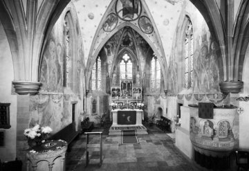 St. Pankratius-Kirche, Hamm-Mark - Aufnahme für eine Urkunde, 1970.