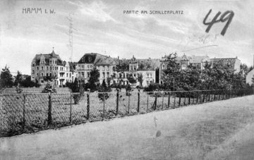 Hamm - Schillerplatz. Postkarte, undatiert, um 1900 [?]