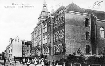 Städtische Realschule Hamm, Feidikstraße - gegründet 1901, Vorläuferin des Freiherr-vom-Stein-Gymnasiums. Undatiert, um 1910.