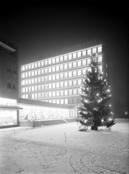 Bürohaus der Stadtwerke Hamm. Undatiert, ca. 1968.