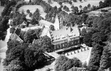 Schloss Heessen an der Lippe, Hamm-Heessen. Undatiert, um 1930.