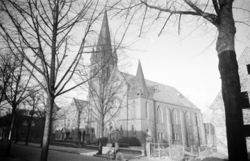 Christuskirche, Hamm, Lange Straße - im Zweiten Weltkrieg (1944) zerstört, 1949 wieder geweiht. Undatiert, um 1920 [?]
