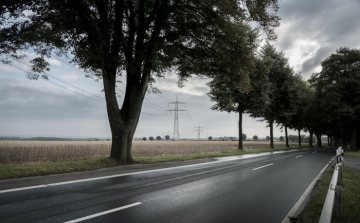 Hubert-Biernat-Straße, Fröndenberg - Blick Richtung Osten. September 2017.