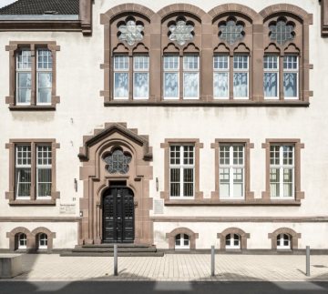 Haus der Stadtgeschichte, Kamen - Sitz des Stadtmuseums, des Stadtarchivs und einer wissenschaftlichen Bibliothek. Bahnhofstraße 21. Ansicht im August 2017.