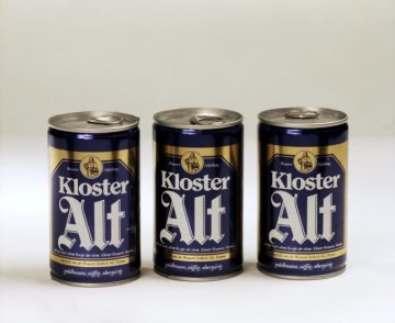 "Kloster-Alt" - eine Biermarke der Kloster-Brauerei Pröpsting, Hamm. Undatierte Werbefotografie.
