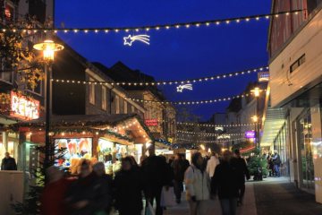 Weihnachtsmarkt in der Fußgängerzone von Hattingen