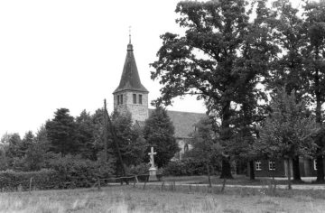 Pfarrkirche St. Elisabeth - Delbrück-Sudhagen, Schlinger Straße 34. Ansicht um 1952.