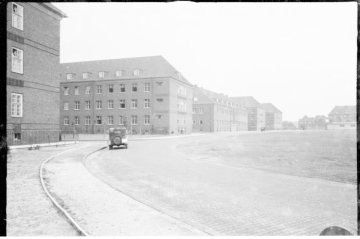 Kaserne in Hamm - NS-Zeit: Teilansicht mit Mannschaftsgebäuden. Standort unbezeichnet. Undatiert, Zeitraum 1935-1939.