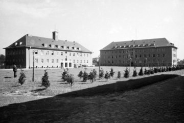 Kaserne in Hamm - NS-Zeit, Teilansicht. Standort unbezeichnet. Undatiert, Zeitraum 1935-1939.
