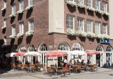 Café Krimphove in Münster-Altstadt - Traditionsbäckerei in der Einkaufsmeile Ludgeristraße, eröffnet 1895, geschlossen 2016.