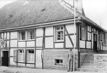Herdecke, Hauptstraße: Gaststätte Hermann Bien (abgerissen). Undatierte Vermessungsdokumentation der damaligen "Adolf-Hitler-Straße" [nach 1937].