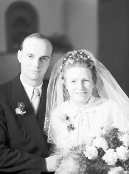 Hochzeit Micheel, Bänklerweg, Hamm. Oktober 1959. 