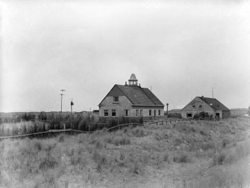 Dr. Hermann Reichling, vogelkundliche Exkursionen: Auf der Nordseeinsel Rottumeroog (NL), 1914 - unbewohnte Vogelinsel unter Verwaltung eines Strandvogtes.