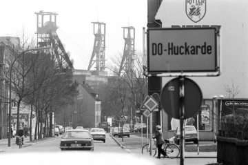Dortmund-Huckarde mit Zeche Hansa im April 1976.