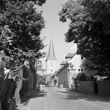 Altstadtviertel mit dem St. Gertrud-Kirchturm