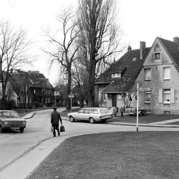 Zechensiedlung Teutoburgia, Herne-Sodingen. 31. März 1979 [später unter Denkmalschutz.].