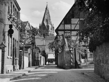 Soest, Altstadtviertel mit St. Patrokli-Dom. Undatiert.