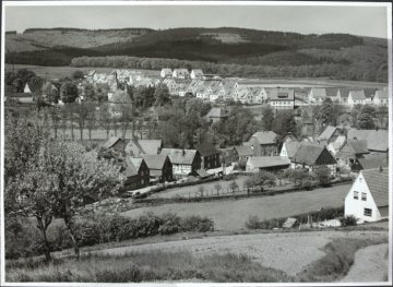 Ortsansicht von Alme (Gemeinde Brilon), undatiert (1950er/1960er Jahre?)